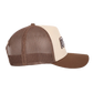 BROWN AND BEIGE CAP