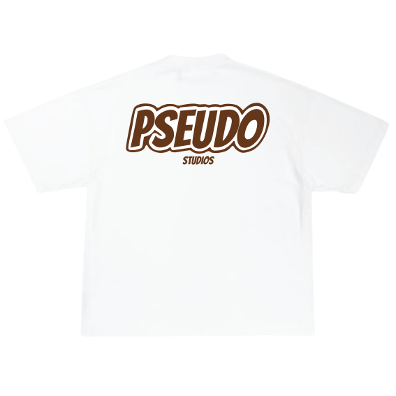 1. WHITE TEE - BROWN LOGO